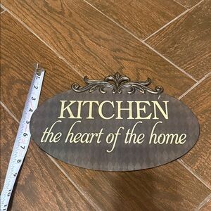 Charming Black Kitchen Wall Plaque